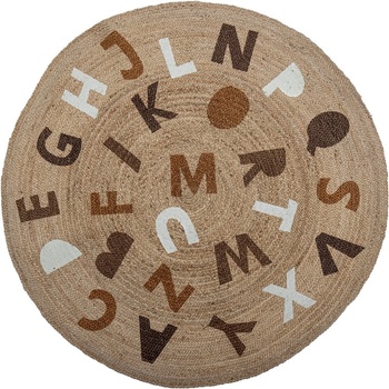 Bloomingville Mini Ютен кръгъл килим в естествен цвят ø 130 cm Dinne - Bloomingville Mini (82059614)