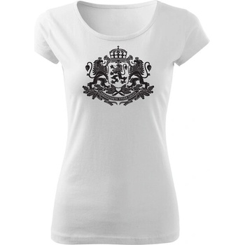 Image 1 of DRAGOWA дамска тениска с къс ръкав Герб на България, бяла (37409)