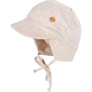 maximo Детска шапка с козирка maximo Kids' Mini Boy Peak Cap, Band Cap - Hellbraunmeliert / Weiß - размер 45 cm (904-6708-0312)