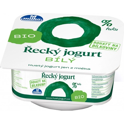 Milko Bio Řecký jogurt bílý 0% 130 g – Zboží Dáma