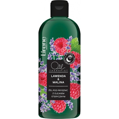 Lirene Oil Therapist Levanduľový a malinový sprchový gél s levanduľovým olejom 400 ml