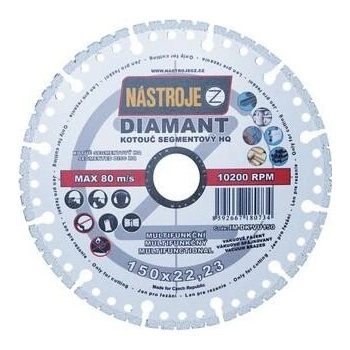 Nástroje cz Kotouč diamantový segmentový 150 x 2,8 x 22,2 mm IM-DK-VU150