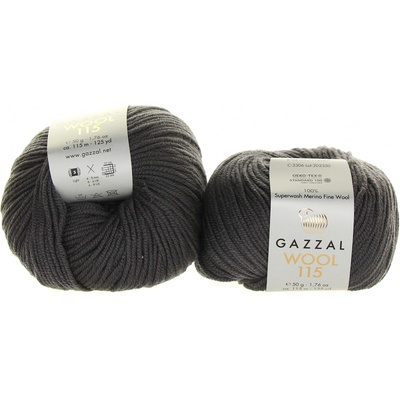 Gazzal Wool 115 3306 černošedá