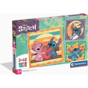 Clementoni - Puzzle 3x48 Stitch - 40 - 99 piese