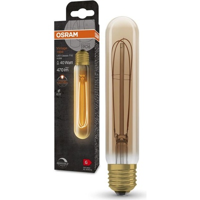 Osram E27 TUBULAR 4.8W = 40W 470 lm 2200K teplá bílá vlákno Stmívatelné Vintage 1906