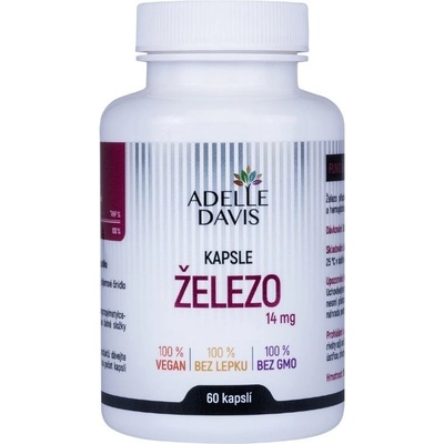 Adelle Davis Železo 14 mg 60 kapslí