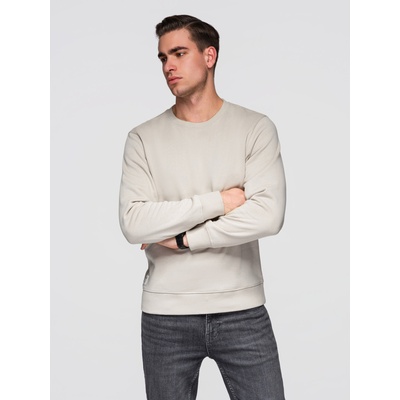 Ombre Clothing Мъжки суитшърт BASIC с кръгъл деколте - светло бежов Ombre Clothing Ombre Clothing | Bezhov | МЪЖЕ | XL