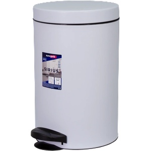Eurogold SIRIUS 14l 40x25cm бял кош за боклук с педали 801214 WHITE (801214 WHITE)
