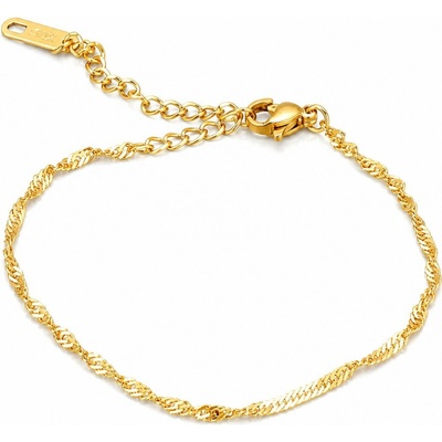Solla Golden Twist dámsky náramok z ocele 304 zlatý CH-Z-NR15