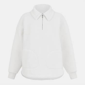 Jack Wills Women's 1/4 Zip Fleece - Vintage White