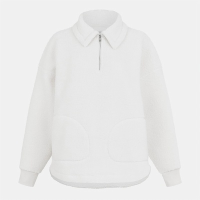 Jack Wills Women's 1/4 Zip Fleece - Vintage White