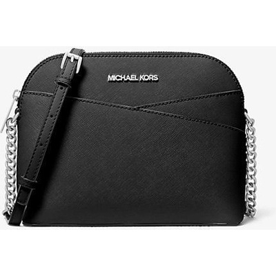 Michael Kors dámská kožená kabelka crossbody Jet Set Medium Dome černá
