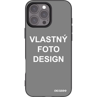 Picasee silikónový čierny obal pre Apple iPhone 16 Pro Max - Vlastný design/motiv