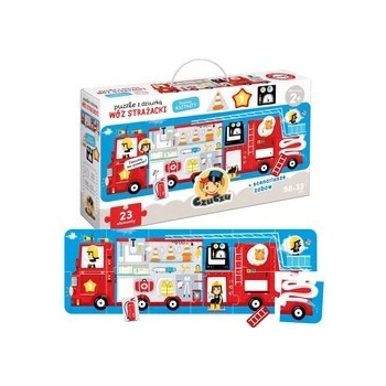 Puzzle s otvorem Hasičské auto 23 dílků