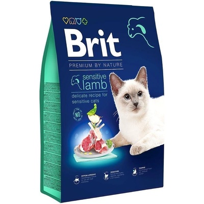 Brit Premium by Nature Cat Sensitive Lamb - Суха храна за котки с чувствителна храносмилателна система-с агнешко