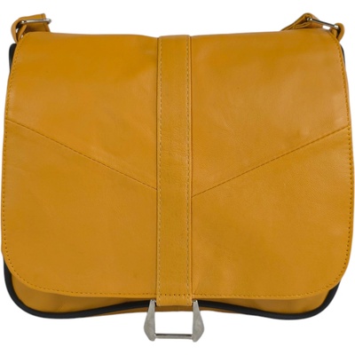 Малка жълта кожена чанта - Emai