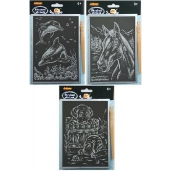 Teddies Škrabací obrázek stříbrný