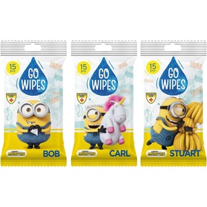Go Wipes Мокри кърпи Go Wipes - Миньоните, 15 броя, асортимент (1100022079) - baby