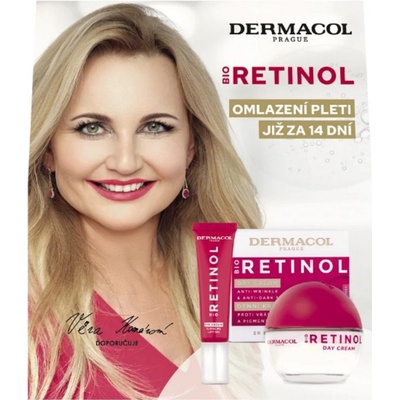 Dermacol Bio Retinol protivráskový krém 50 ml + protivráskový oční krém 15 ml + dárková sada pro ženy