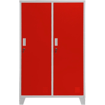 МЕТАЛЕН ШКАФ cr-1604-2 jz - СИВ/ЧЕРВЕН