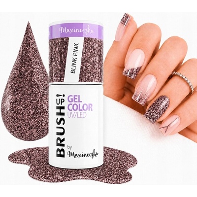 BRUSH UP! by Maxineczka Hybridní lak na nehty 5g - Blink Pink