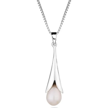 Image 1 of Swan Сребърно колие със сладководна бяла перла IEP0342W Swan