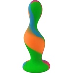 A-GUSTO Анален разширител Butt Plug Медицински силикон "SPEACES RAINBOW" 12 см