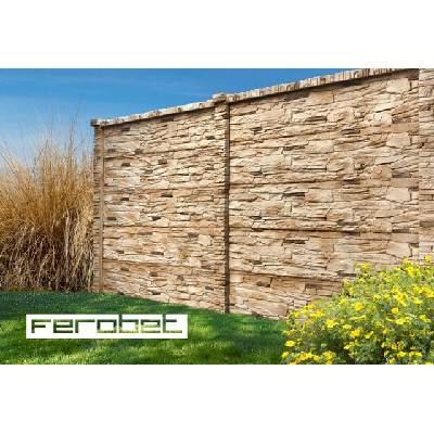 FEROBET Plotový systém YORK - deska oboustranná 207*7*40cm - Natur reliéfní Quarcit