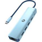 VCOM докинг станция Docking Station Type-C 6-in-1 - CUE55 - PD3.0 100W, LAN 1000Mbps, HDMI, USB3.0 x 3, SD, TF (4895182218574)