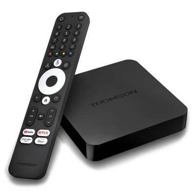 Thomson android box 240G Multimediální centrum, 4K Ultra HD, H.265/HEVC, NETFLIX, Disney+, HDMI, USB, LAN, Wi-Fi, Android TV 12 240G