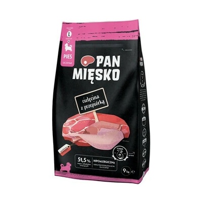 Pan Mięsko Chrumkavé teľacie mäso s prepelicou pre šteniatka L 9 kg
