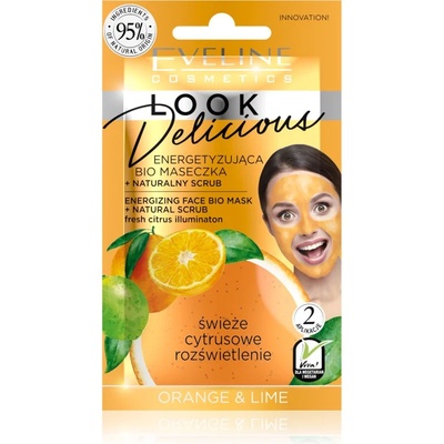 Eveline Cosmetics Look Delicious Orange & Lime хидратираща и озаряващ маска с пилинг ефект 10ml