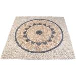 vidaXL Мозайка с шарка на слънчоглед Многоцветен 120 x 120 cm Мрамор (42033520)