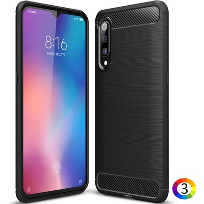 Xiaomi Mi 9 Удароустойчив Carbon Fiber Калъф и Протектор