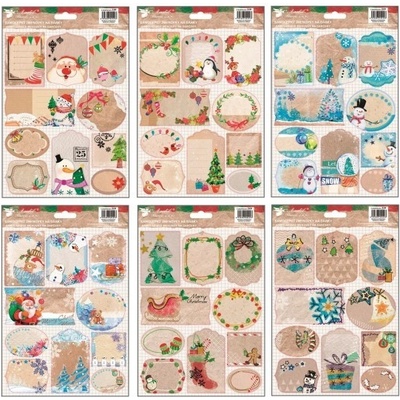 Anděl Samolepicí jmenovky na dárky - přírodní - 10 ks - 219 – Zboží Mobilmania