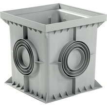 Technodrain Revízna šachta WELLDRAIN 400 x 400 mm plastová 100-250 mm sivá