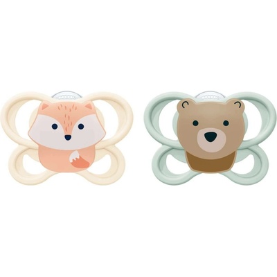 NUK Perfect Match AIR dudlík FOX/BEAR 0-2m 2ks