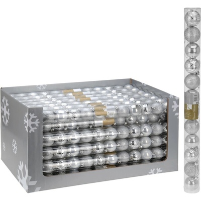 MAKRO Gule 5cm sada 12ks strieborné