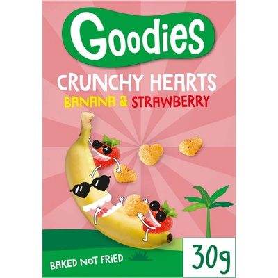 Goodies chrumky srdiečka banán, jahoda 30 g