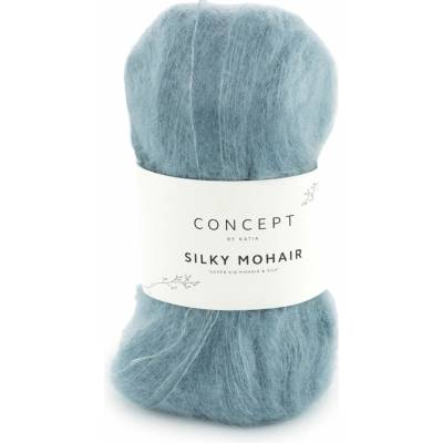 SILKY MOHAIR Katia Farby SILKY MOHAIR: 130 oceľovo modrá - NOVÁ