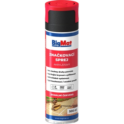 BigMat Sprej značkovací 500 ml červená