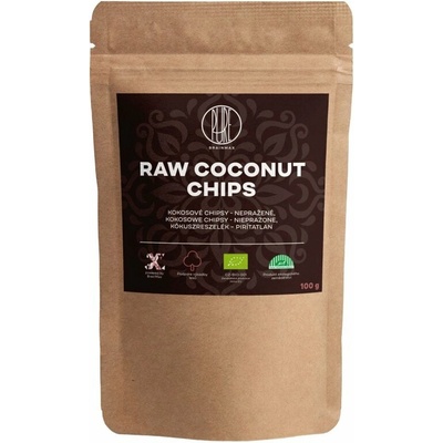 BrainMax Pure Raw Coconut chips Kokosové chipsy BIO 100 g