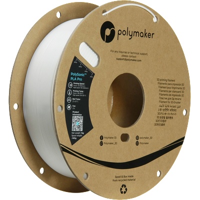 Polymaker PolySonic PLA Pro White - 1, 75 mm / 1000 g (PA13001)