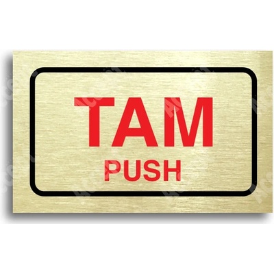 ACCEPT Tabulka SEM - TAM - typ 16 (80 x 50 mm) - zlatá tabulka - barevný tisk