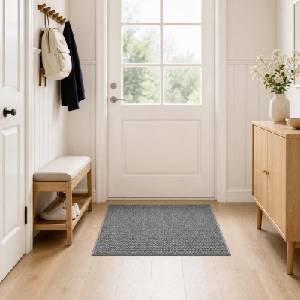 vidaXL Килим Антрацит 100 x 100 cm 100% полиестер 3 mm Пере се (42041688)
