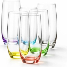 Crystalex Farebné poháre Club rainbow 6 x 350 ml