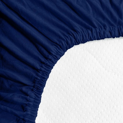 Top Textil Jersey prostěradlo Tmavě modré 140x200