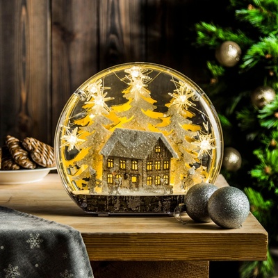 D28278 Nexos Vánoční dekorace vánoční hvězda 25 cm 10 LED diod