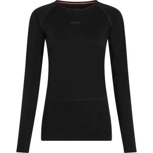 Icebreaker Дамско мериносово термобельо Icebreaker Women's Merino 200 Zoneknit L/S Crewe Merino base layer - Black (115-2824-0112)