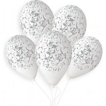 Image 1 of Gemar Балон - Мраморно сребро, 33 см